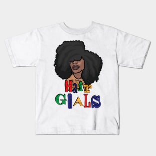 Hair Goals for Afro Queens Kids T-Shirt